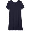 imageAmazon Essentials Womens Regular ShortSleeve VNeck Swing DressNavy