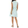 imageAmazon Essentials Womens Sleeveless RelaxedFit Woven Shirt DressAqua Blue Poppy