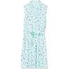 imageAmazon Essentials Womens Sleeveless RelaxedFit Woven Shirt DressAqua Blue Poppy