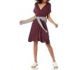 imageAmazon Essentials Womens Surplice Dress Available in Plus SizeBurgundy