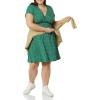 imageAmazon Essentials Womens Surplice Dress Available in Plus SizeGreen Floral