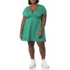 imageAmazon Essentials Womens Surplice Dress Available in Plus SizeGreen Floral