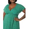 imageAmazon Essentials Womens Surplice Dress Available in Plus SizeGreen Floral