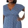 imageAmazon Essentials Womens Surplice Dress Available in Plus SizeNavy Animal Print