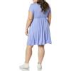 imageAmazon Essentials Womens Surplice Dress Available in Plus SizeSoft Violet