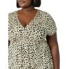 imageAmazon Essentials Womens Surplice Dress Available in Plus SizeTan Animal Print