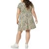 imageAmazon Essentials Womens Surplice Dress Available in Plus SizeTan Animal Print