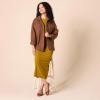 imageAmazon Essentials Womens Wide Rib Open Back Long Sleeve Dress Previously Daily RitualBrown