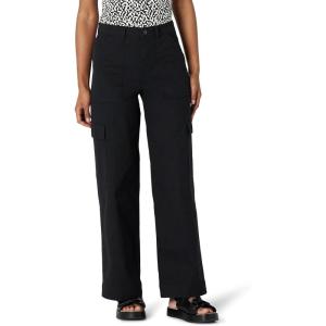 imageAmazon Essentials Womens HighRise RegularFit FullLength Cargo Khaki PantBlack