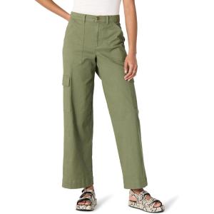 imageAmazon Essentials Womens HighRise RegularFit FullLength Cargo Khaki PantDark Olive