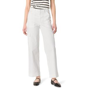 imageAmazon Essentials Womens HighRise RegularFit FullLength Cargo Khaki PantWhite