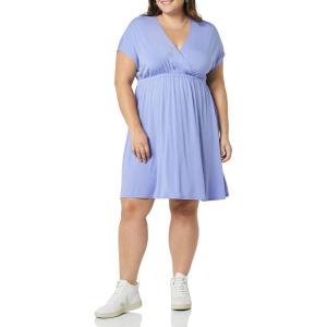 imageAmazon Essentials Womens Surplice Dress Available in Plus SizeSoft Violet