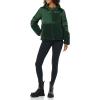imageAmazon Essentials Womens FullZip Sherpa Fleece Hooded Puffer JacketDark Green Shiny
