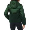imageAmazon Essentials Womens FullZip Sherpa Fleece Hooded Puffer JacketDark Green Shiny