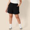 imageAmazon Essentials Womens HighRise RelaxedFit Fluid Twill PullOn Short Shirt Sold SeparatelyBlack
