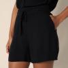 imageAmazon Essentials Womens HighRise RelaxedFit Fluid Twill PullOn Short Shirt Sold SeparatelyBlack