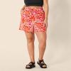 imageAmazon Essentials Womens HighRise RelaxedFit Fluid Twill PullOn Short Shirt Sold SeparatelyBright Poppy Red Multi Folk Floral