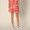 imageAmazon Essentials Womens HighRise RelaxedFit Fluid Twill PullOn Short Shirt Sold SeparatelyBright Poppy Red Multi Folk Floral