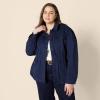 imageAmazon Essentials Womens RegularFit Midweight Cotton Twill JacketNavy