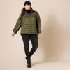 imageAmazon Essentials Womens Lightweight LongSleeve WaterResistant Packable Puffer Jacket Available in Plus SizeDark Olive