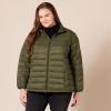 imageAmazon Essentials Womens Lightweight LongSleeve WaterResistant Packable Puffer Jacket Available in Plus SizeDark Olive