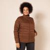 imageAmazon Essentials Womens Lightweight LongSleeve WaterResistant Packable Puffer Jacket Available in Plus SizeDark Toffee Brown