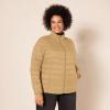 imageAmazon Essentials Womens Lightweight LongSleeve WaterResistant Packable Puffer Jacket Available in Plus SizeMushroom Brown