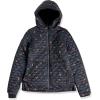 imageAmazon Essentials Womens Lightweight Quilted FullZip WaterResistant SherpaLined Hooded Puffer JacketBlack Leafy Floral