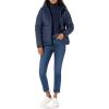 imageAmazon Essentials Womens Lightweight Quilted FullZip WaterResistant SherpaLined Hooded Puffer JacketNavy