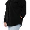 imageAmazon Essentials Womens Oversized Teddy Sherpa Shirt Jacket Previously GoodthreadsBlack