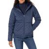 imageAmazon Essentials Womens Lightweight Quilted FullZip WaterResistant SherpaLined Hooded Puffer JacketNavy