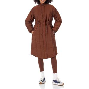imageAmazon Essentials Womens Oversized Quilted Coat Available in Plus SizeDeep Brown