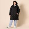 imageAmazon Essentials Womens Puffer Jacket Heavyweight Diamond Quilted Knee Length Winter CoatBlack