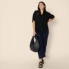 imageAmazon Essentials Womens RelaxedFit Fluid Twill ButtonDown Shirt Short Sold SeparatelyBlack