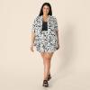 imageAmazon Essentials Womens RelaxedFit Fluid Twill ButtonDown Shirt Short Sold SeparatelyBlack Ivory Folk Floral