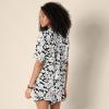 imageAmazon Essentials Womens RelaxedFit Fluid Twill ButtonDown Shirt Short Sold SeparatelyBlack Ivory Folk Floral