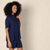 imageAmazon Essentials Womens RelaxedFit Fluid Twill ButtonDown Shirt Short Sold SeparatelyNavy