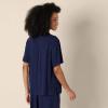 imageAmazon Essentials Womens RelaxedFit Fluid Twill ButtonDown Shirt Short Sold SeparatelyNavy