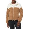 imageAmazon Essentials Womans Fleece ZipUp Sherpa JacketIvory Tan Shearling