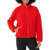 imageAmazon Essentials Womans Fleece ZipUp Sherpa JacketPoppy Red