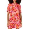 Bright Poppy Red Multi Folk Floral