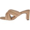 imageAmazon Essentials Womens Crossover Heeled Sandal with Padded Straps and Memory Foam InsoleBeige Faux Microsuede