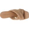 imageAmazon Essentials Womens Crossover Heeled Sandal with Padded Straps and Memory Foam InsoleBeige Faux Microsuede