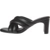 imageAmazon Essentials Womens Crossover Heeled Sandal with Padded Straps and Memory Foam InsoleBlack Faux Leather