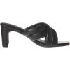 imageAmazon Essentials Womens Crossover Heeled Sandal with Padded Straps and Memory Foam InsoleBlack Faux Leather