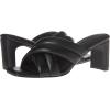 imageAmazon Essentials Womens Crossover Heeled Sandal with Padded Straps and Memory Foam InsoleBlack Faux Leather