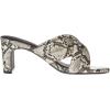 imageAmazon Essentials Womens Crossover Heeled Sandal with Padded Straps and Memory Foam InsoleMulti Faux Snake Skin