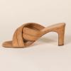 imageAmazon Essentials Womens Crossover Heeled Sandal with Padded Straps and Memory Foam InsoleTan Faux Microsuede