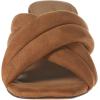 imageAmazon Essentials Womens Crossover Heeled Sandal with Padded Straps and Memory Foam InsoleTan Faux Microsuede