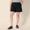 imageAmazon Essentials Womens HighRise RelaxedFit Elastic Back ShortBlack